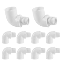10-Pack 1-1/2" PVC SCH 40 Elbow (SOCx MIPT)
