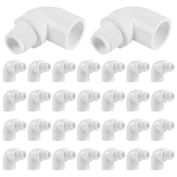 30-Pack 1/2" PVC SCH 40 Elbow (SOCx MIPT)