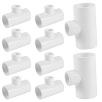 10-Pack SCH 40 PVC 2" x 2" x 1-1/2" Reducing Tee (SOC x SOCx SOC)