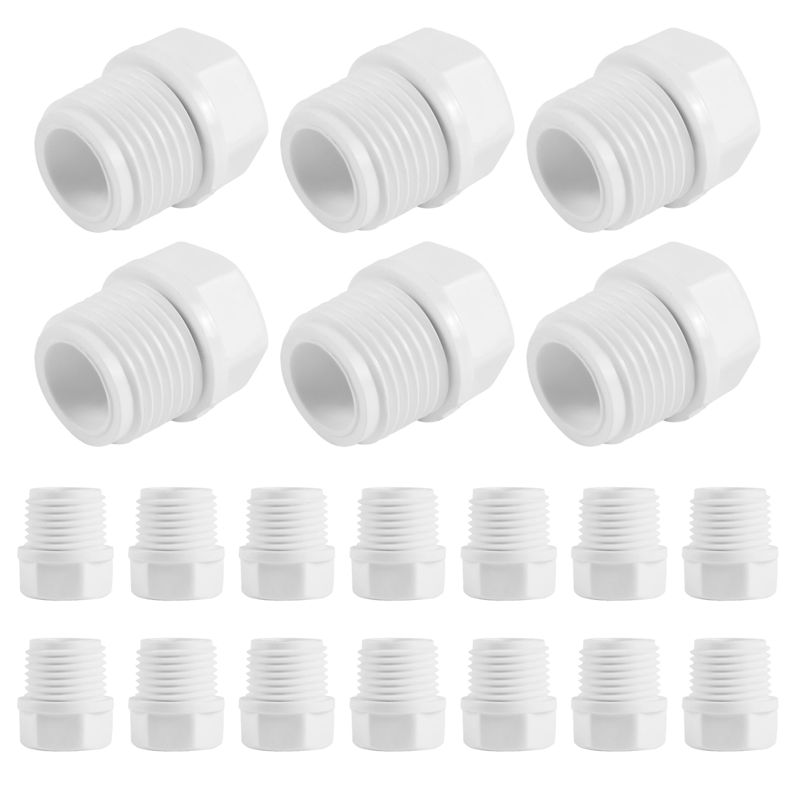 pvc sch 40 male thread plug pick size to add 6