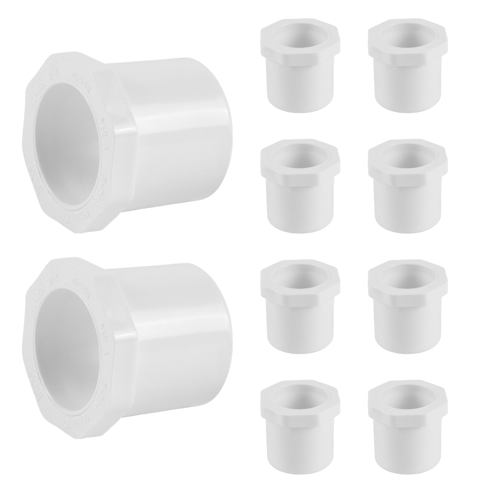 pvc sch 40 bushing spigot x socket pick size to add 5