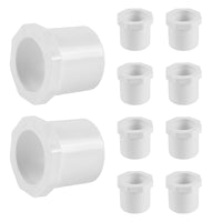 10-Pack 1-1/2" x 3/4" PVC SCH 40 Bushing (Spigot X Socket)
