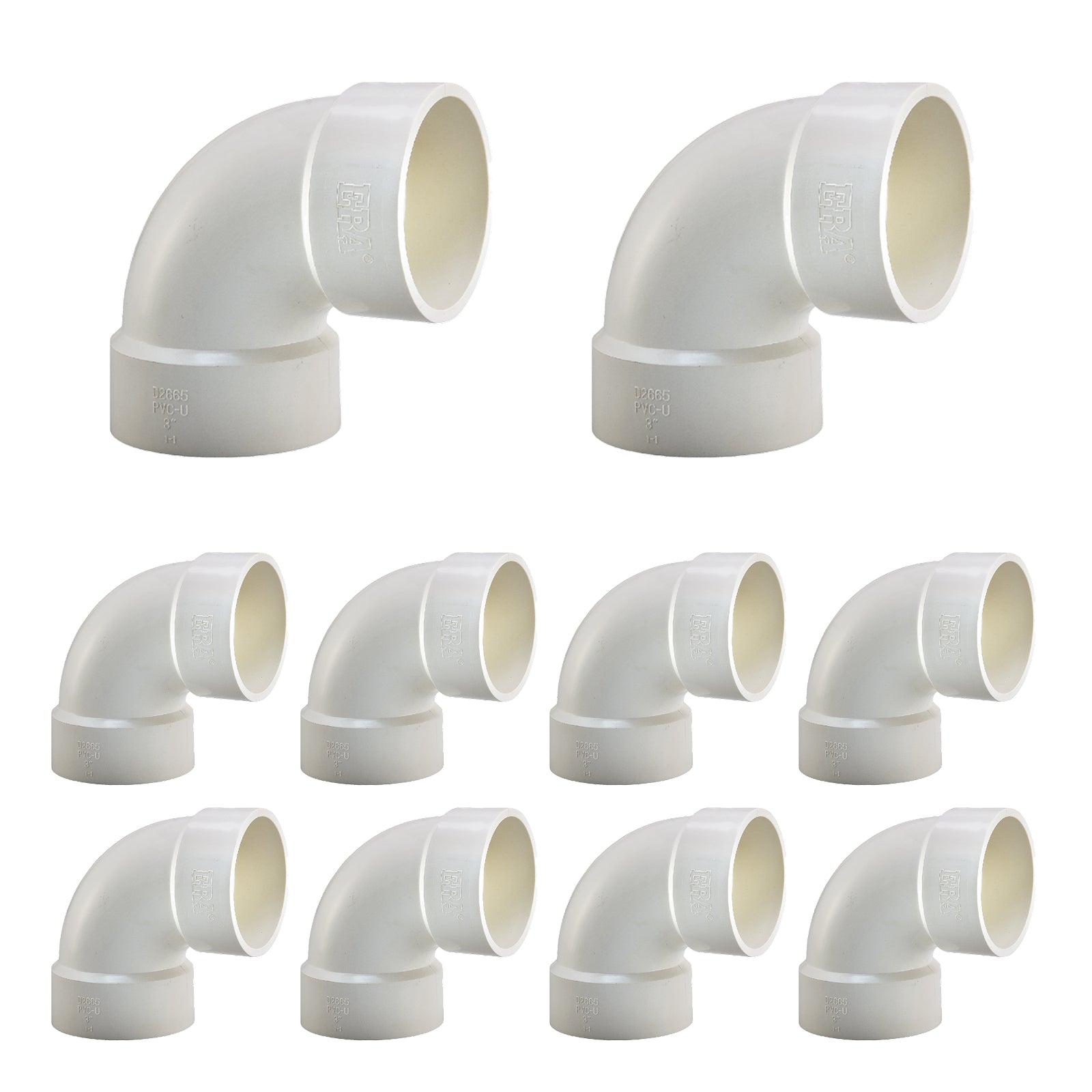 pvc dwv 90 elbow hub x hub pick size to add 2