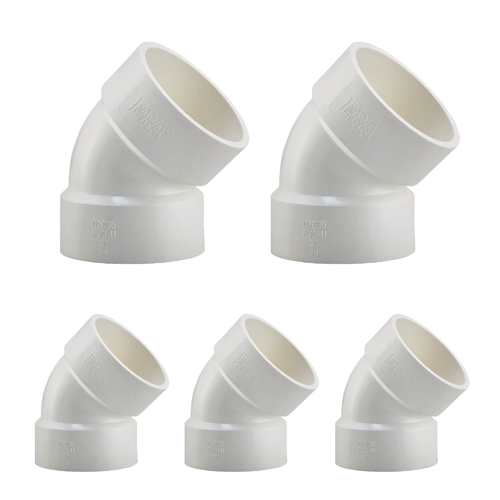 pvc dwv 45 elbow hub x hub pick size to add 4