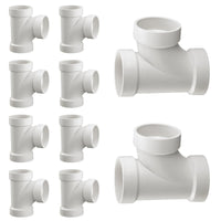 10-Pack 2" PVC DWV Sanitary Tee