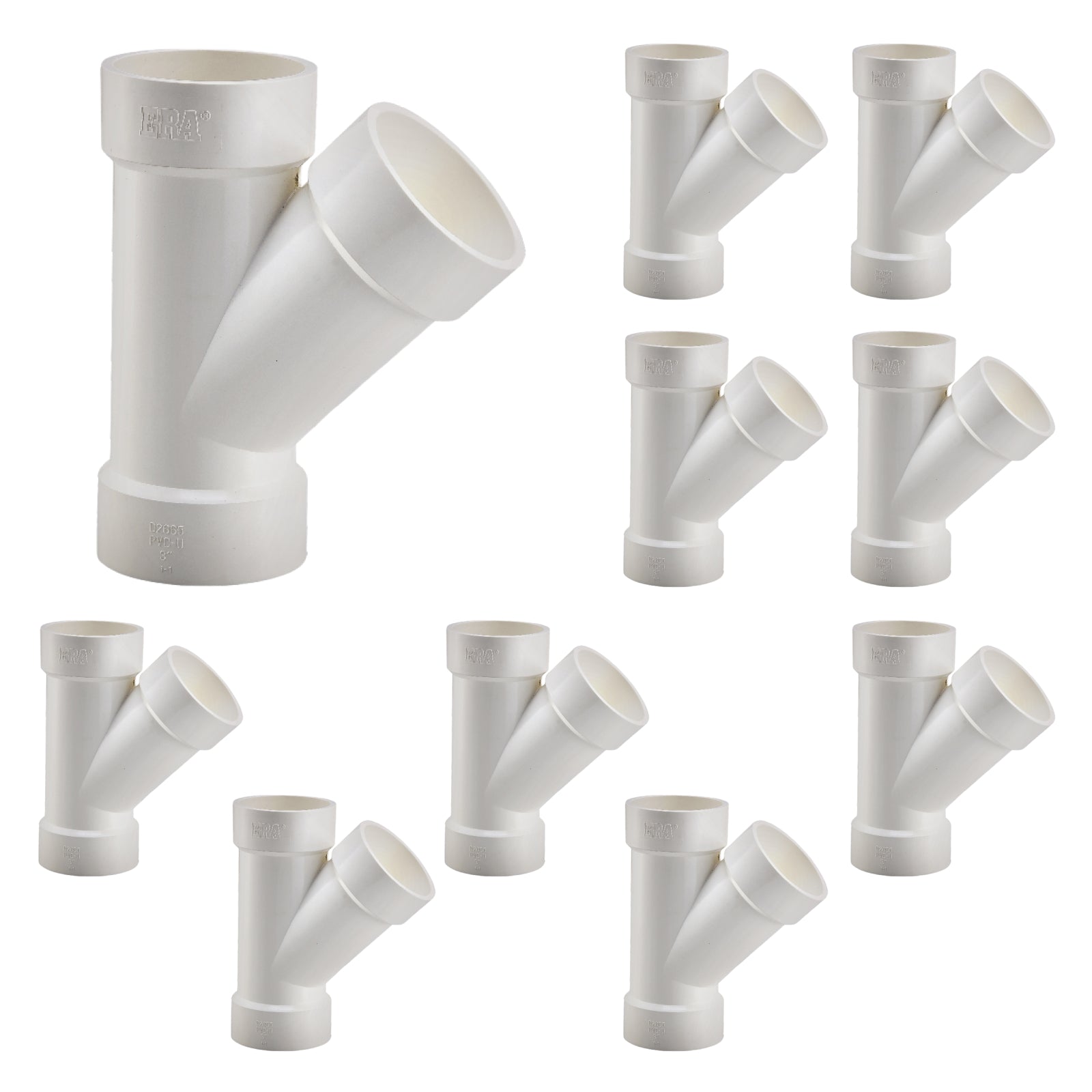 pvc dwv wye tee pick size to add 2