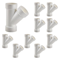 10-Pack 3" PVC DWV WYE Tee