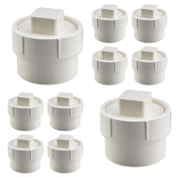 10-Pack 3" PVC DWV Cleanout Adapter w/C.O Plug (SPG x FPT)