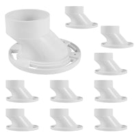 10-Pack 4" x 3" PVC DWV Offset Closet Flange (HUB)