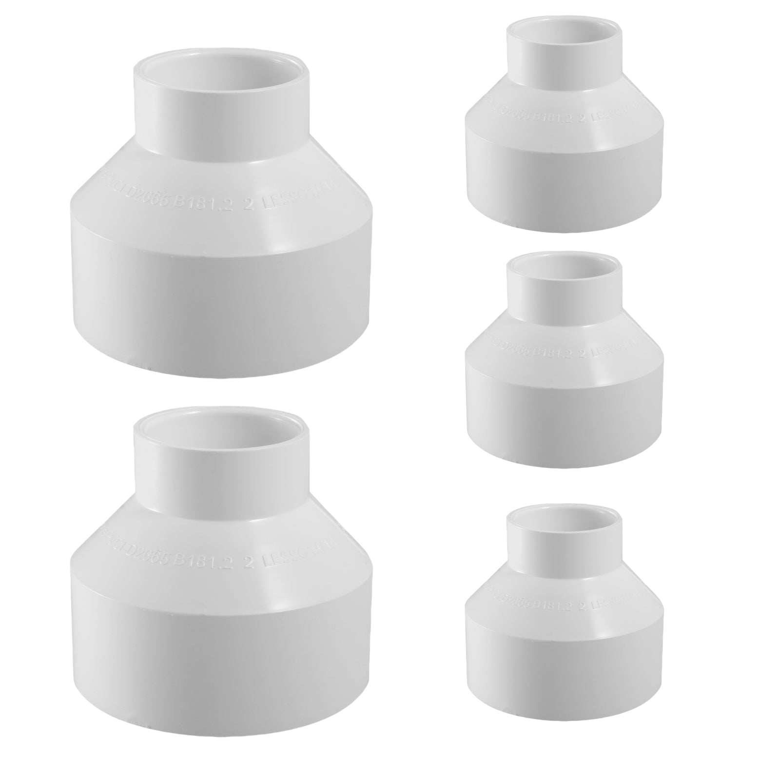 PVC DWV Redcuer Coupling (HubxHub) - Pick Size to Add