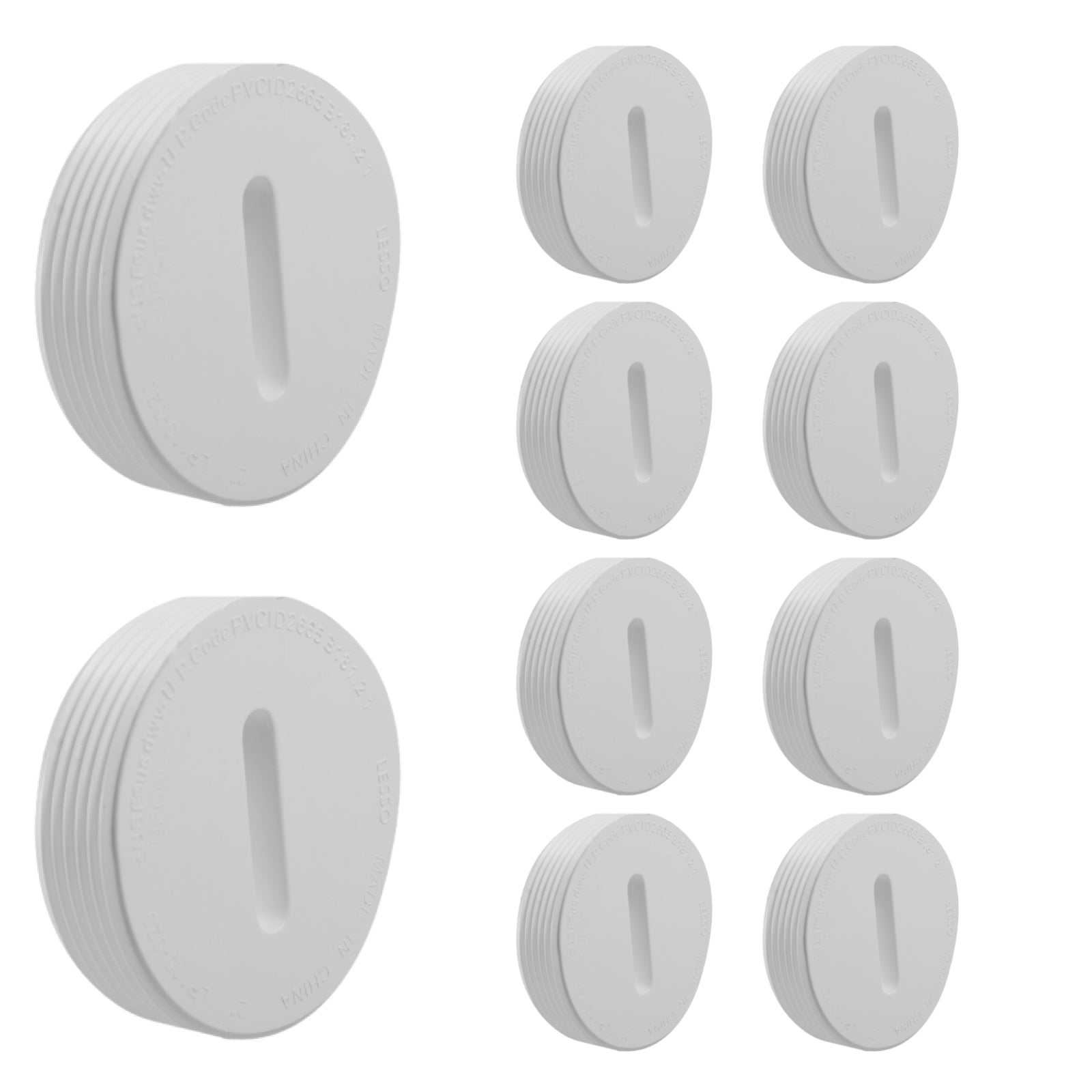 PVC DWV Flush C.O. Plug (MPT) - Pick Size to Add