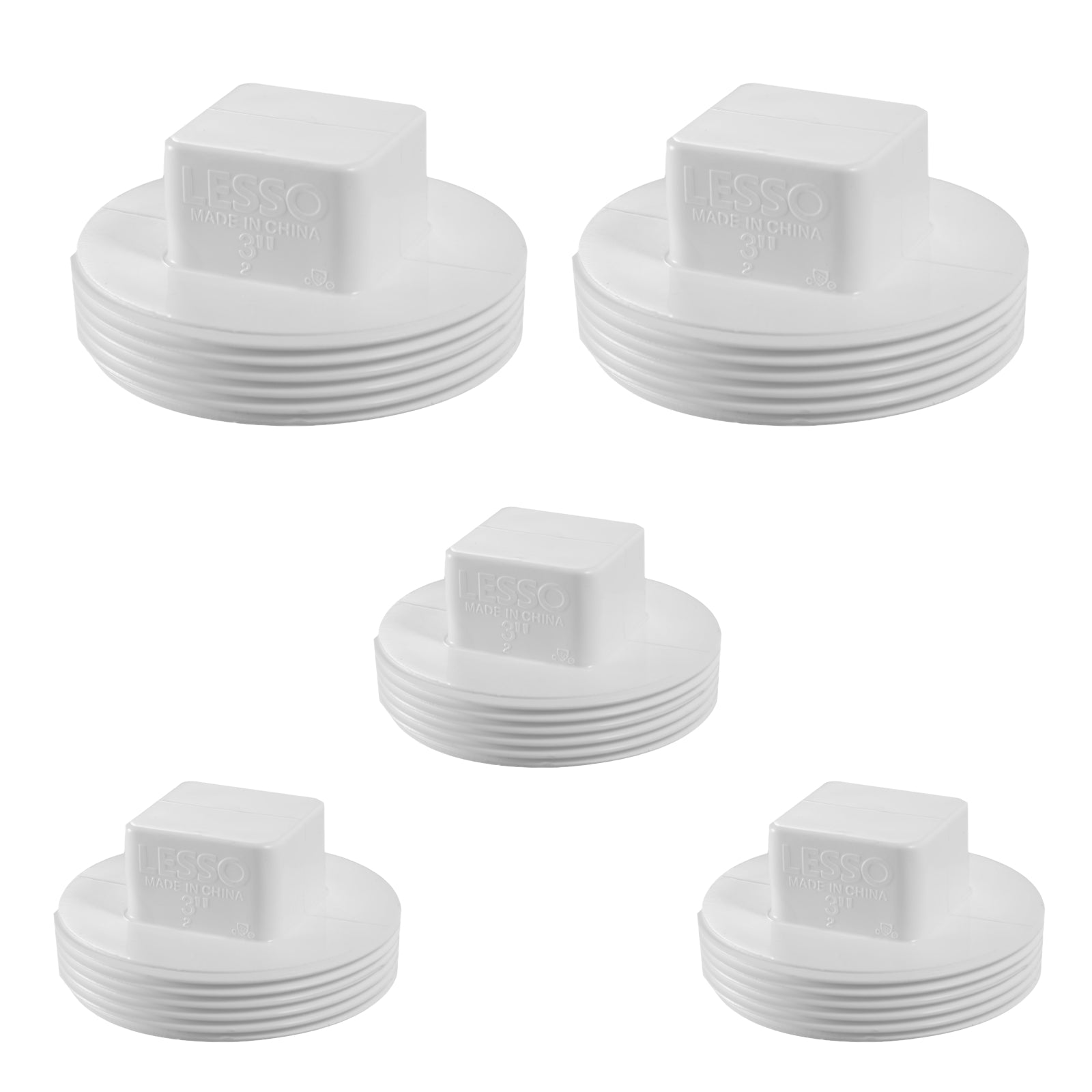 PVC DWV Cleanout MPT Plug - Pick Size to Add