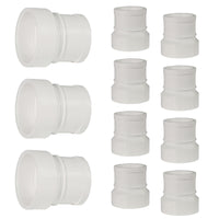 10-Pack 4" PVC DWV No-HUB Adapter