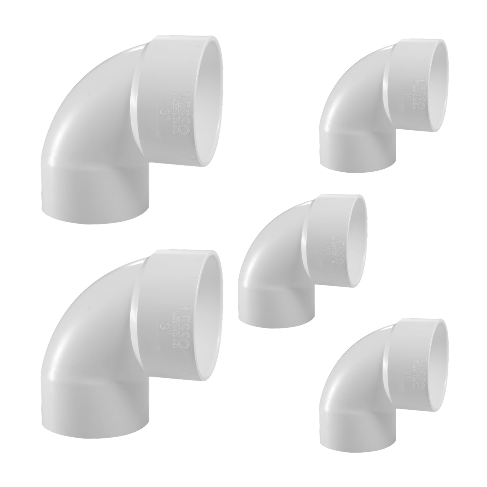 PVC DWV 1/4 Bend Street Elbow-Short Turn SPG x H (90°) - Pick Size to Add