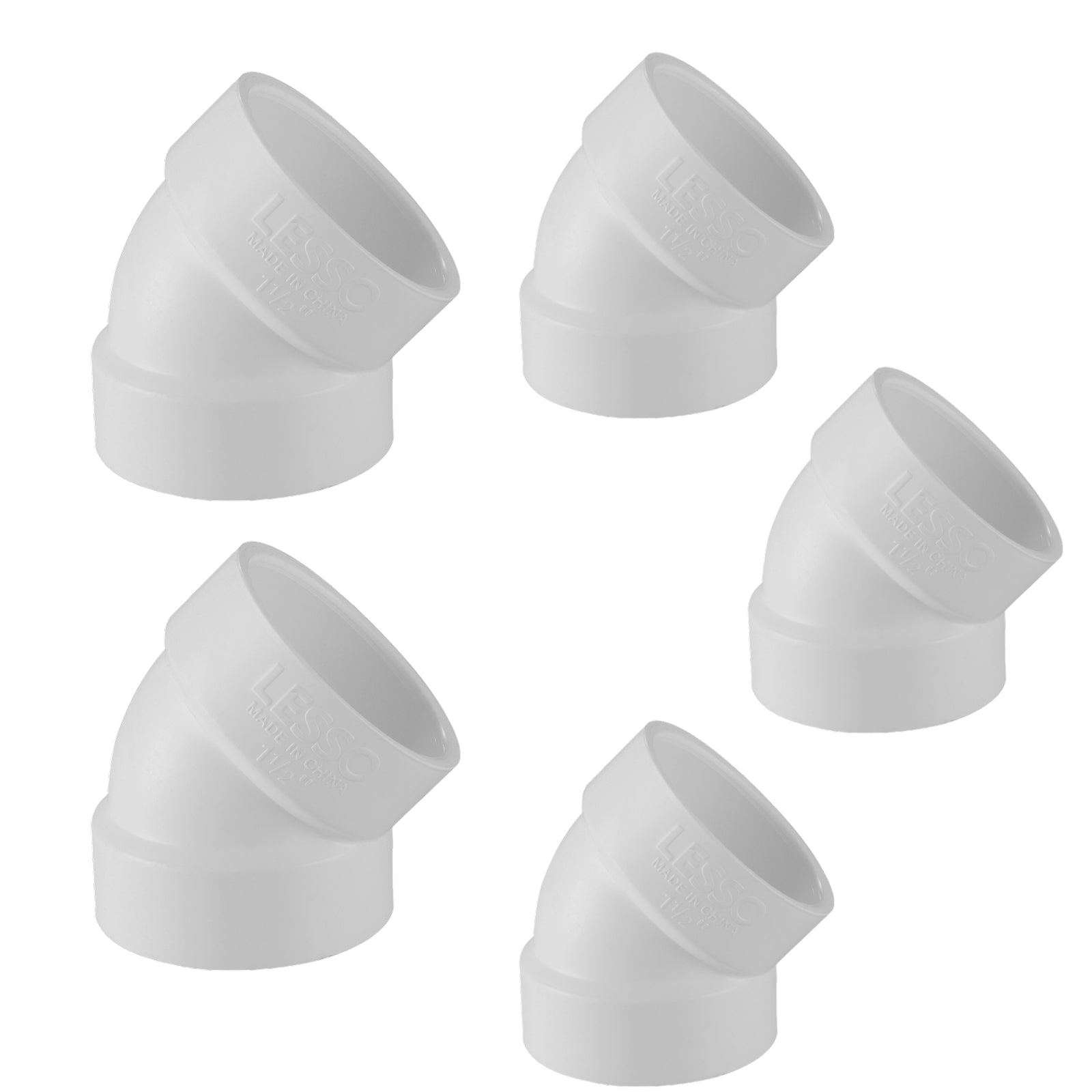 PVC DWV 1/8 Bend Short Turn Elbows H x H - Pick Size to Add