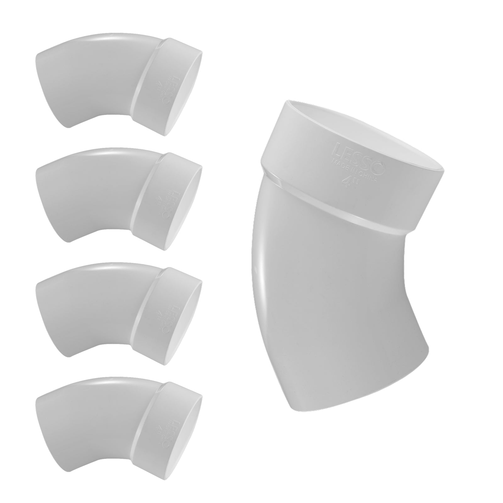 PVC DWV 1/8 Bend Street Elbow-Short Turn SPG x H (45°) - Pick Size to Add