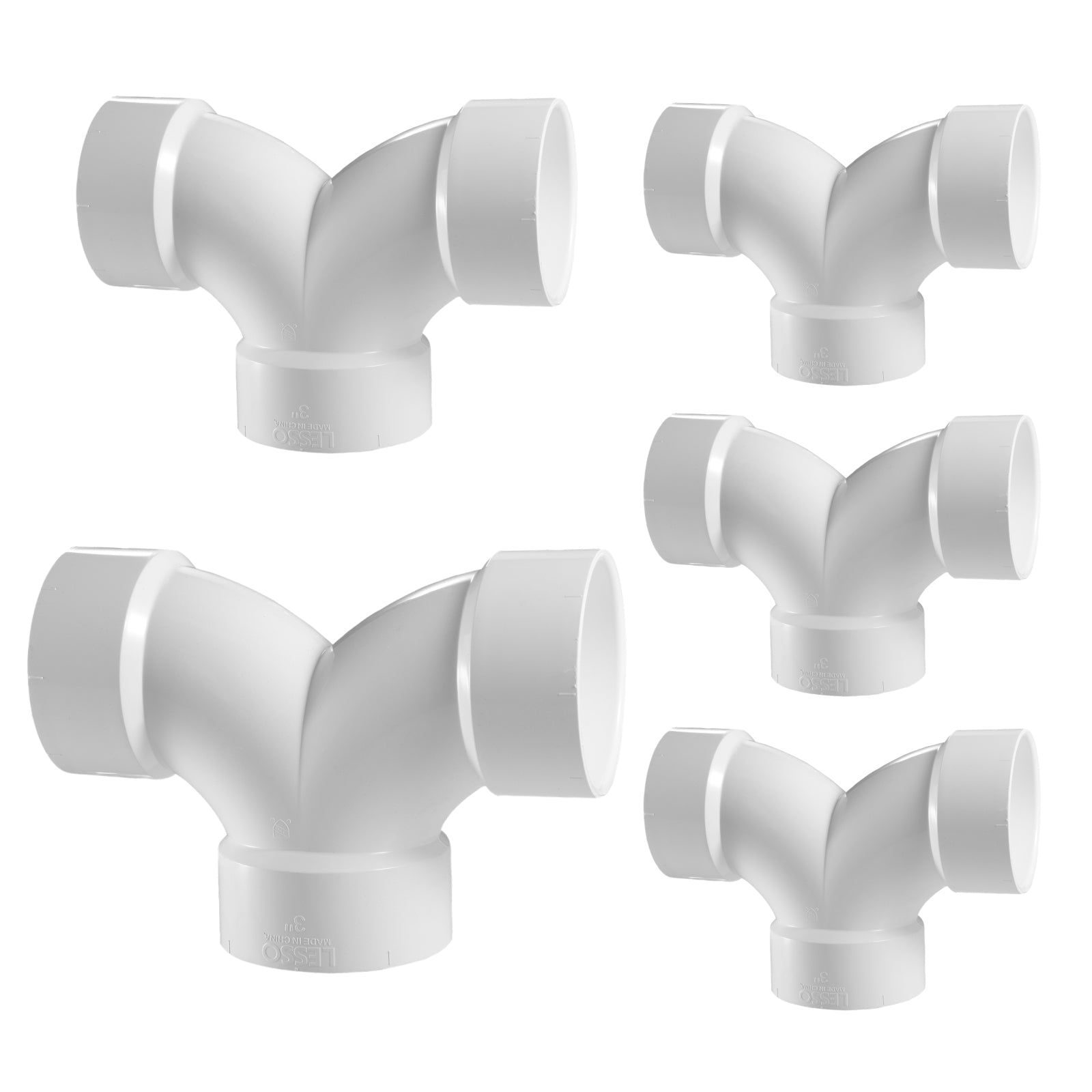 PVC DWV Double 1/4 Bend - Pick Size to Add