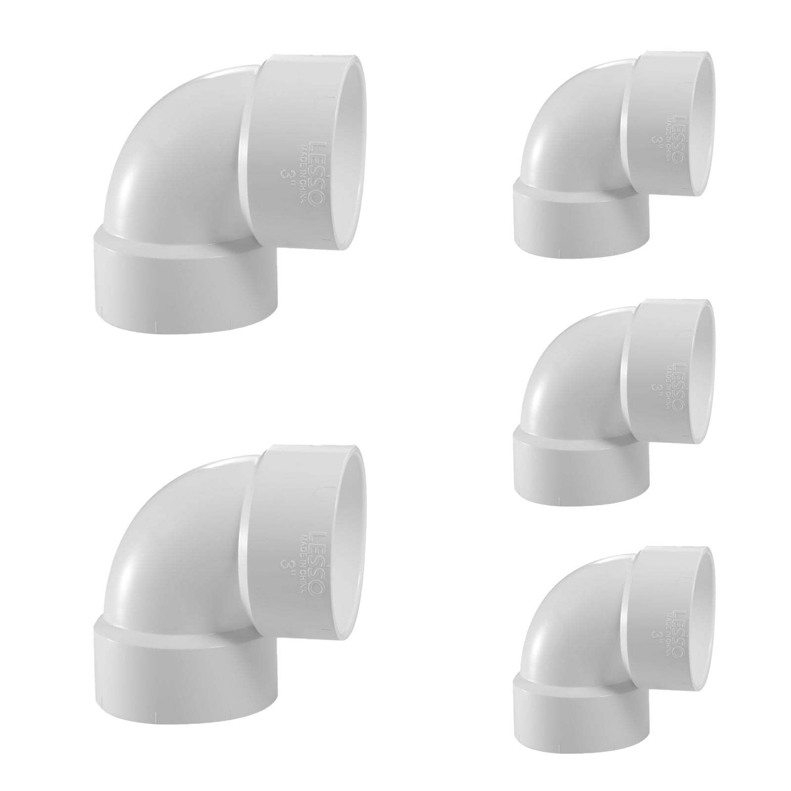 PVC DWV 90° Vent Elbow (H x H) - Pick Size to Add