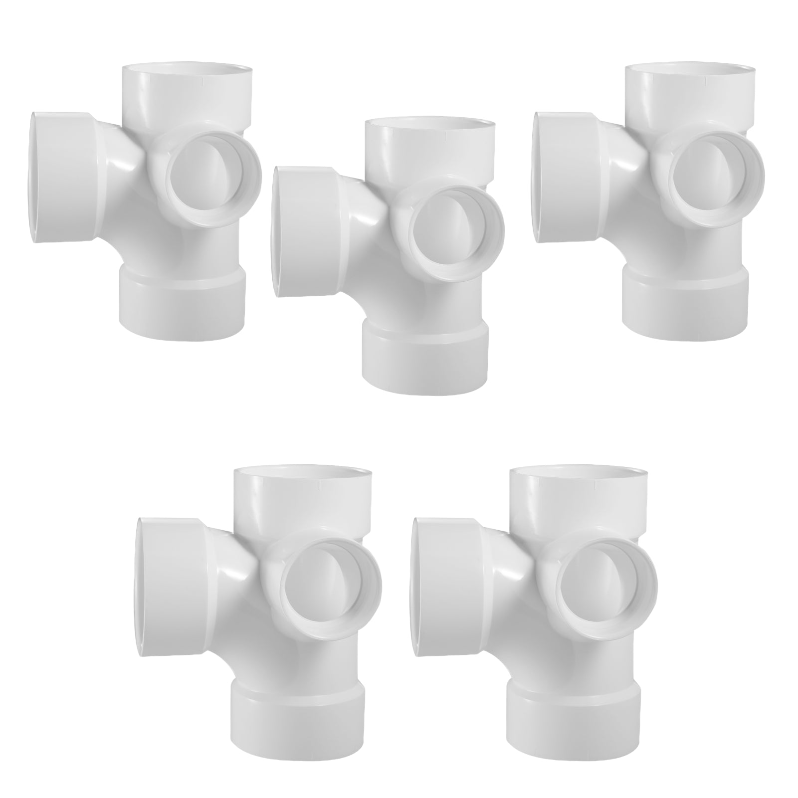 PVC DWV Sanitary Tees w/ Right Side Inlet (ALL HUB) - Pick Size to Add
