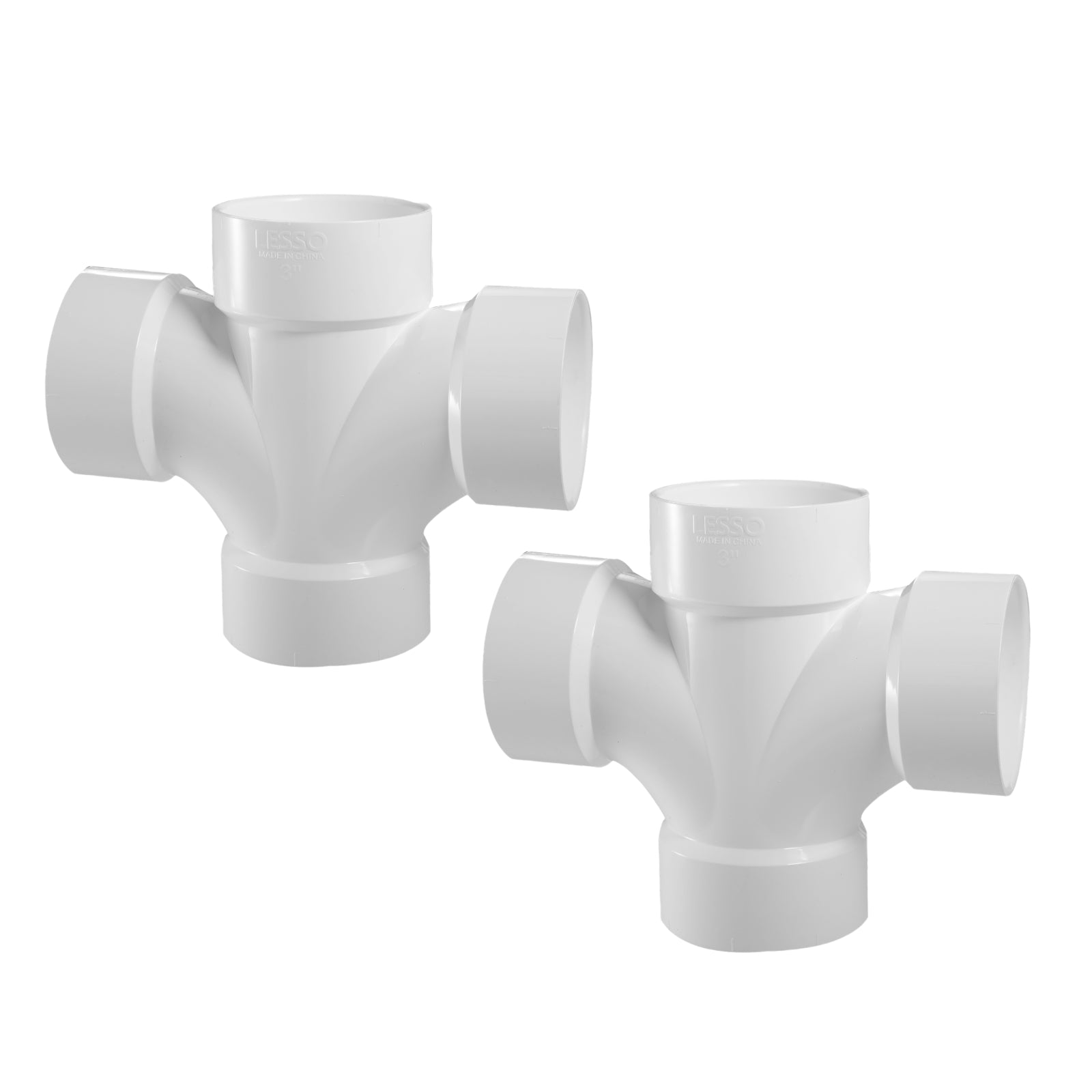 PVC DWV Double Sanitary Tee (ALL HUB) - Pick Size to Add