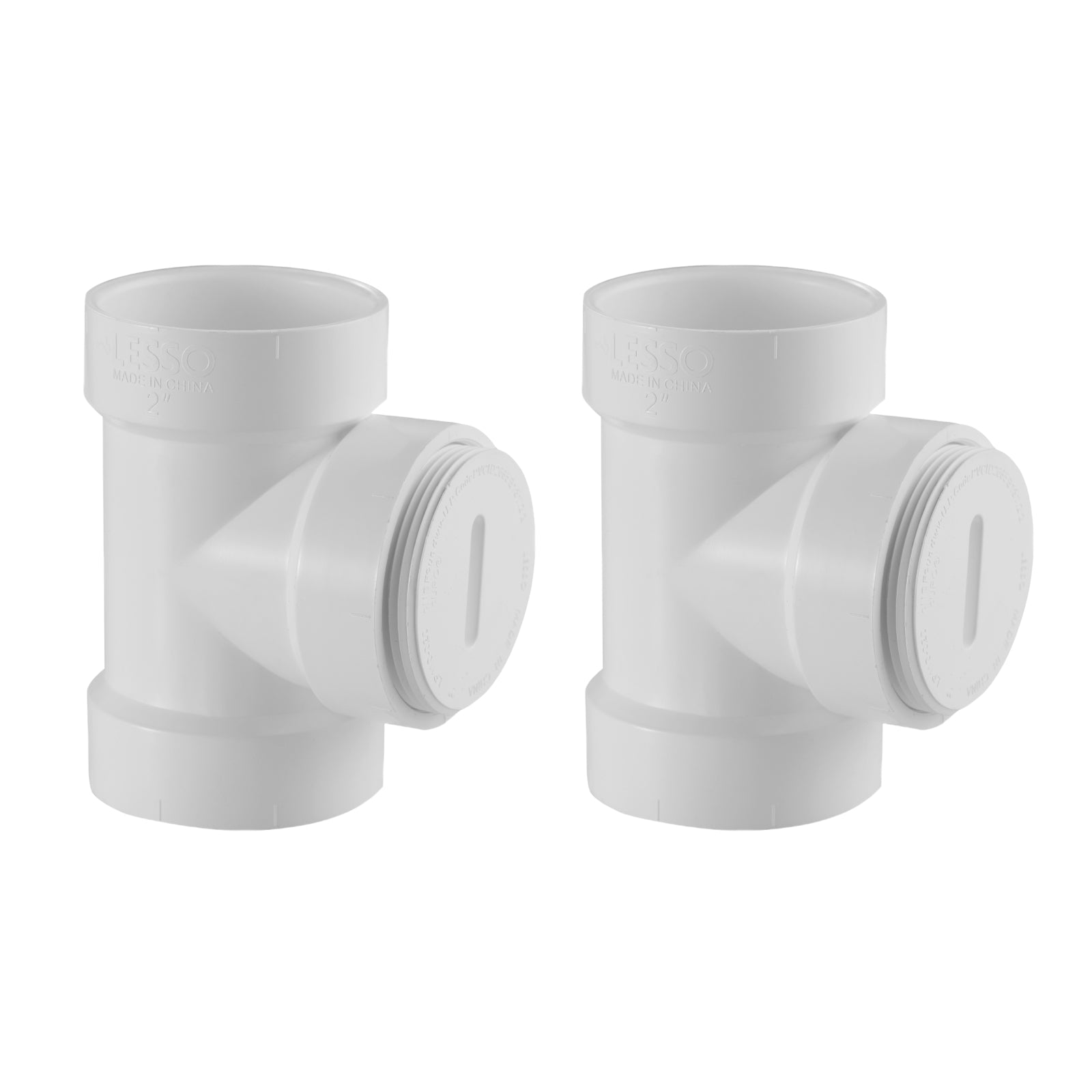 PVC DWV Cleanout Tee w/ Standard Plug - Pick Size to Add