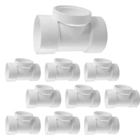 10-Pack 3" PVC DWV Flush Cleanout Tee W / Plug (H x H x FPT)