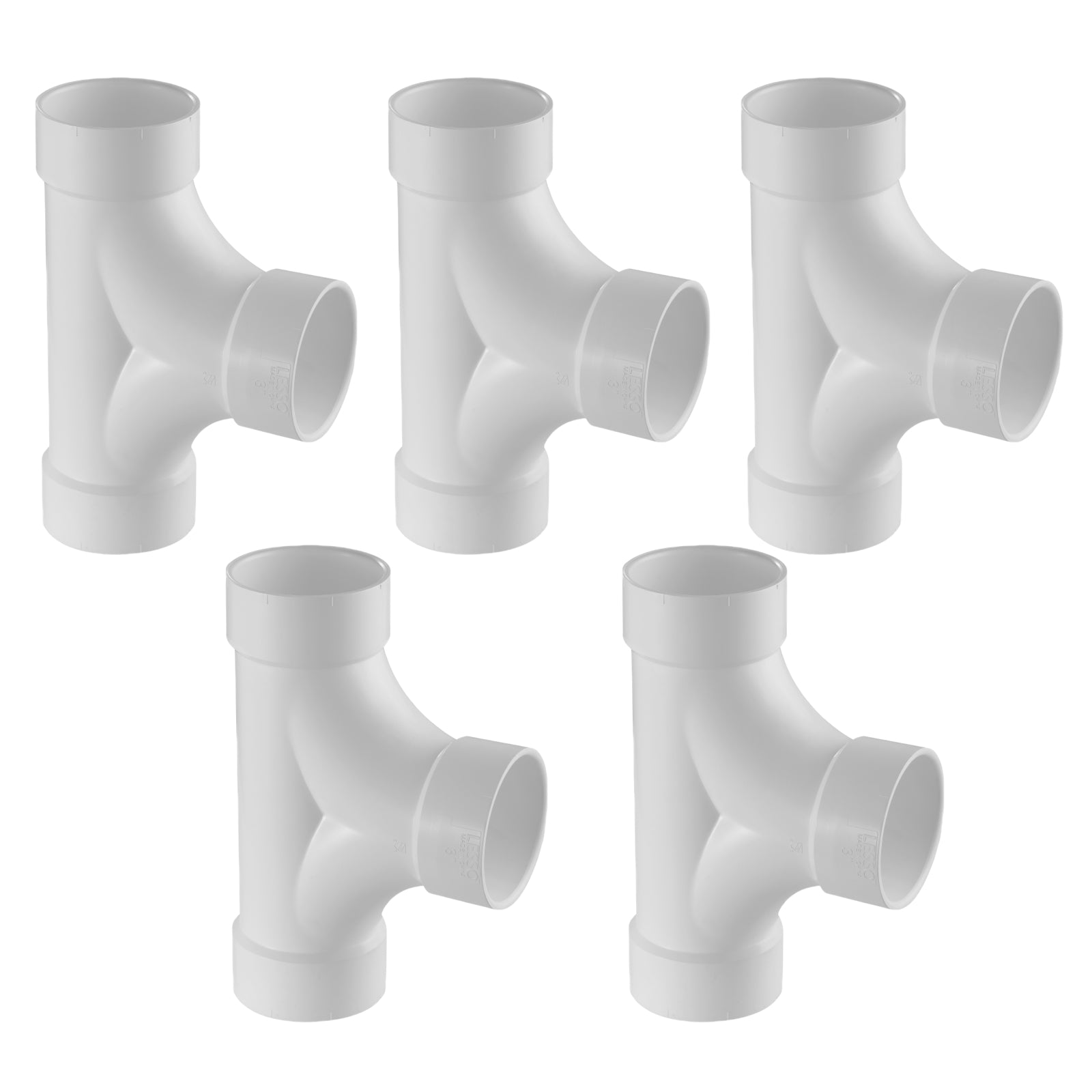 PVC DWV 2-Way Cleanout Tee (HUB x HUB x HUB) - Pick Size to Add