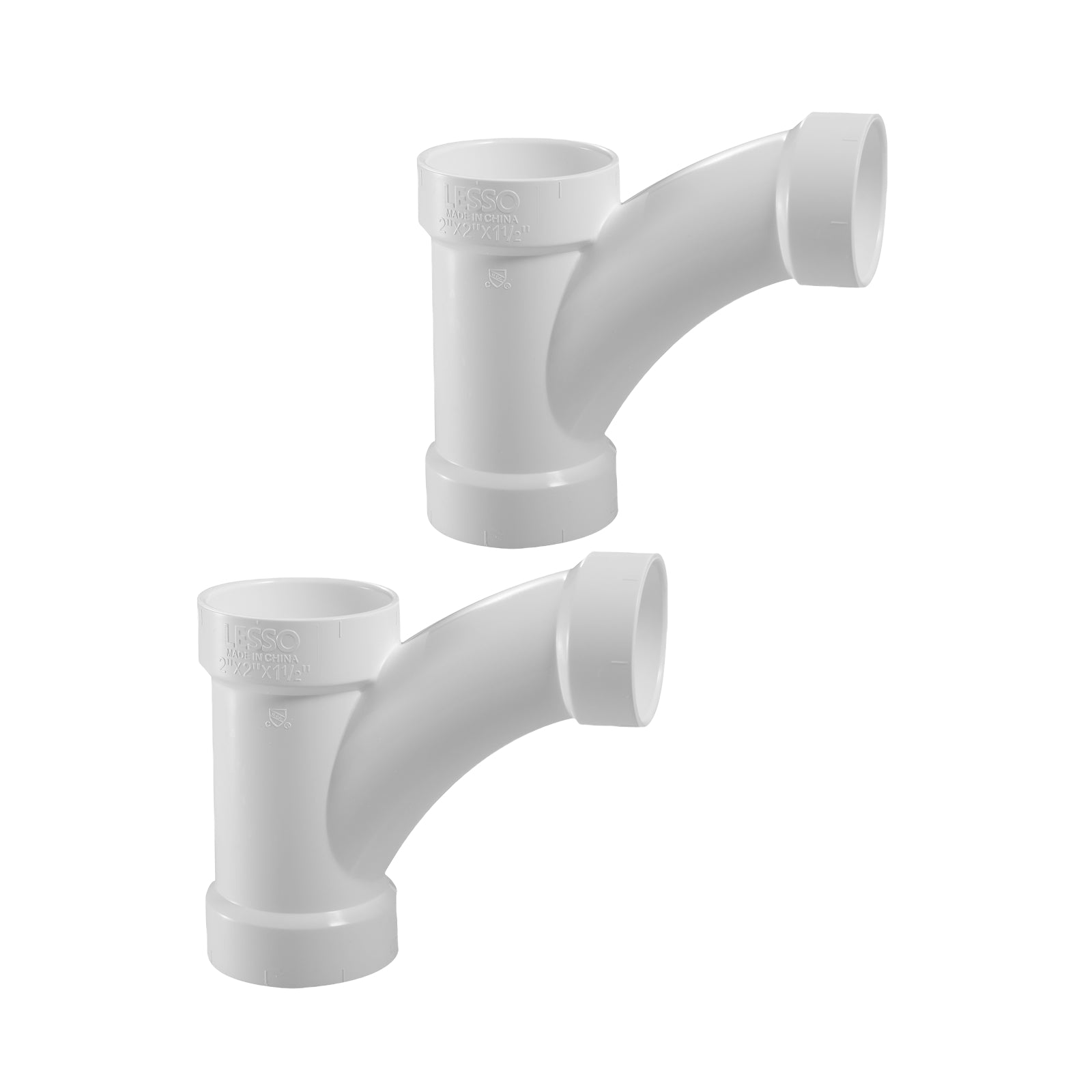 PVC DWV Reducing Combination Wyes& 1/8 Bend (H x H x H) - Pick Size to Add