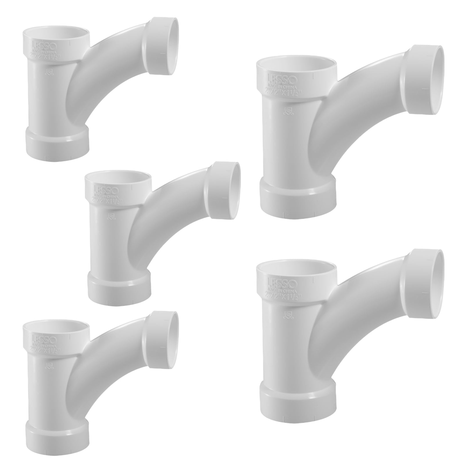 PVC DWV Reducing Combination Wyes& 1/8 Bend (H x H x H) - Pick Size to Add