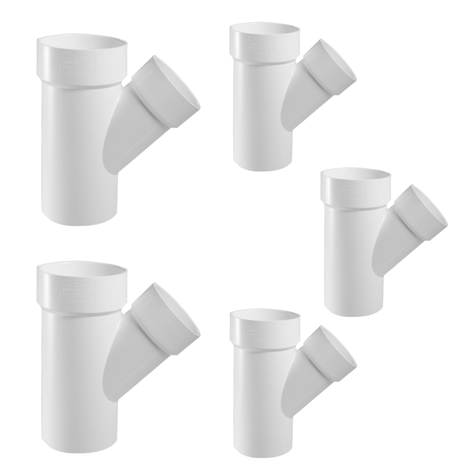 PVC DWV Reducing Street Wye (SPG x H x H) - Pick Size to Add