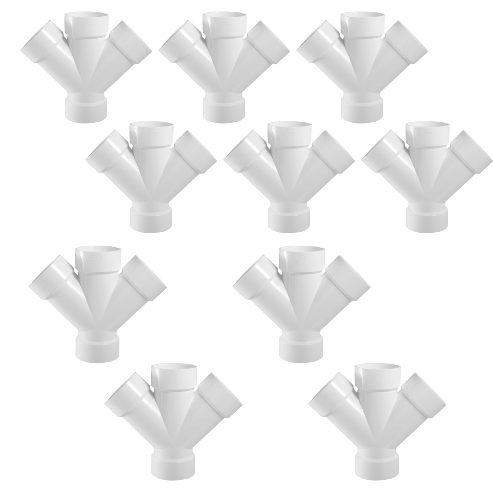 PVC DWV Double Wye (ALL HUB) - Pick Size to Add
