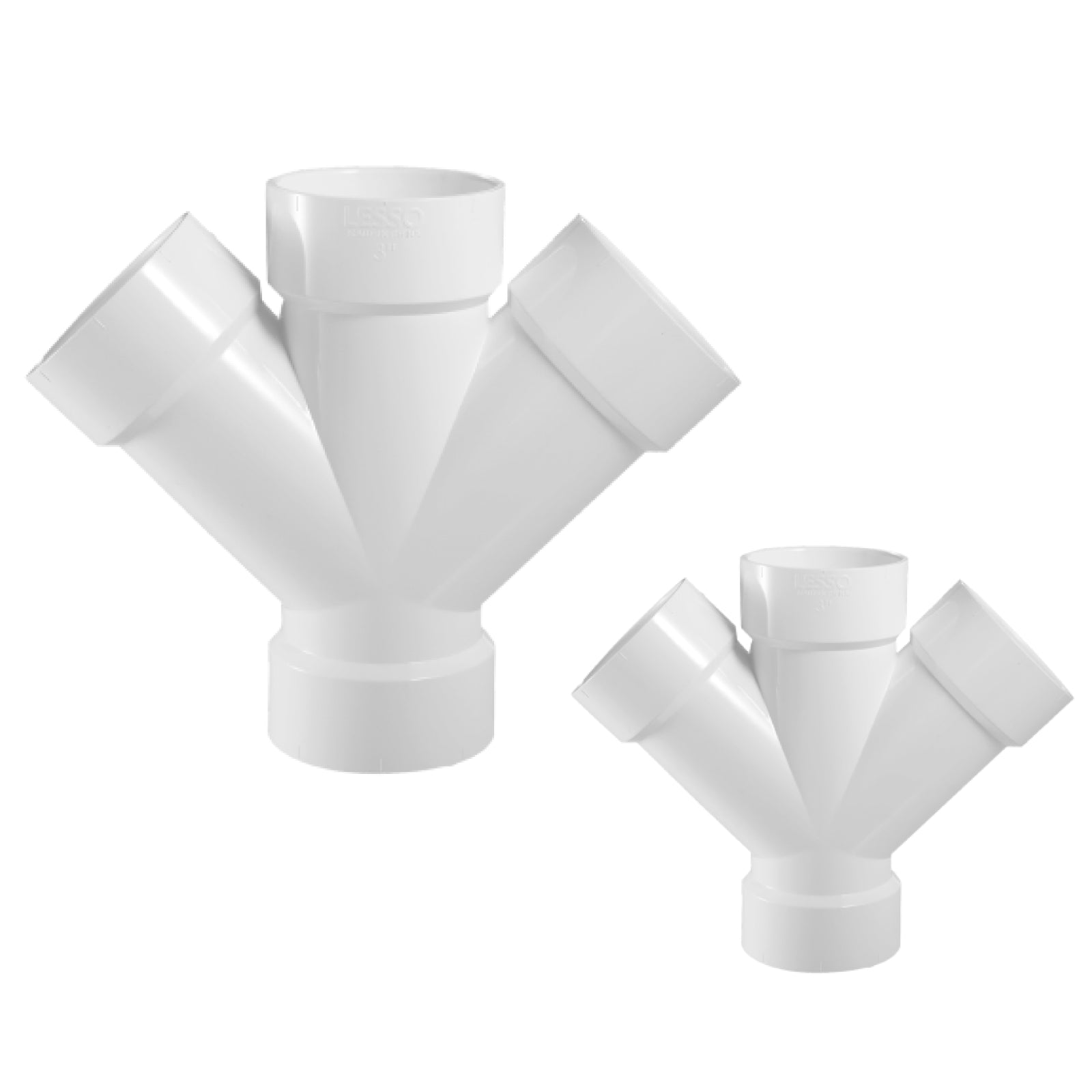PVC DWV Double Wye (ALL HUB) - Pick Size to Add