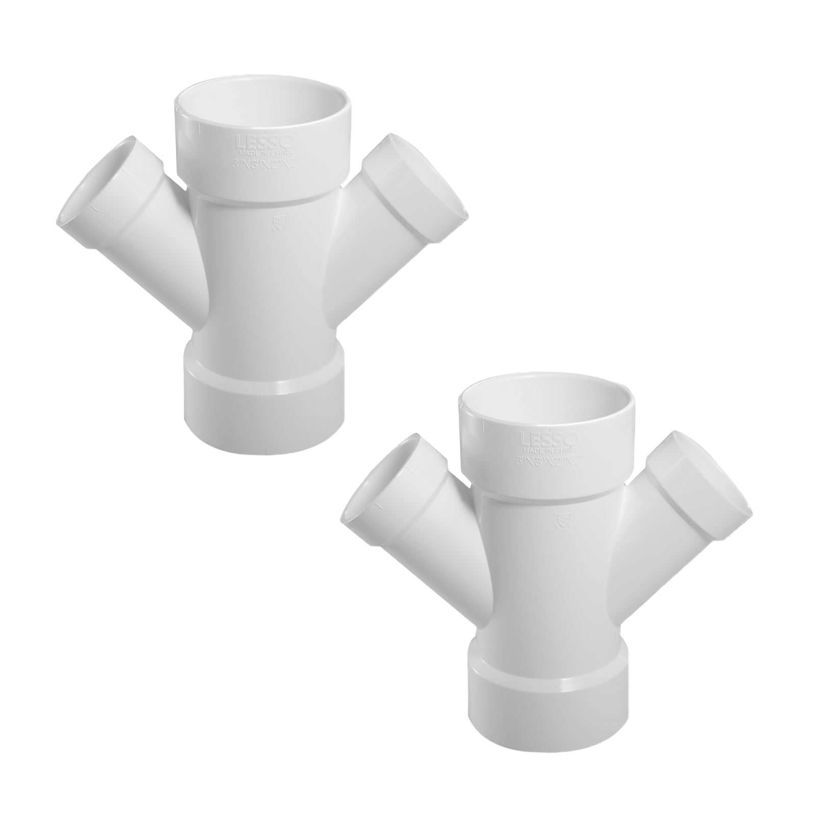 PVC DWV Redcuing Double Wye (HUB) - Pick Size to Add