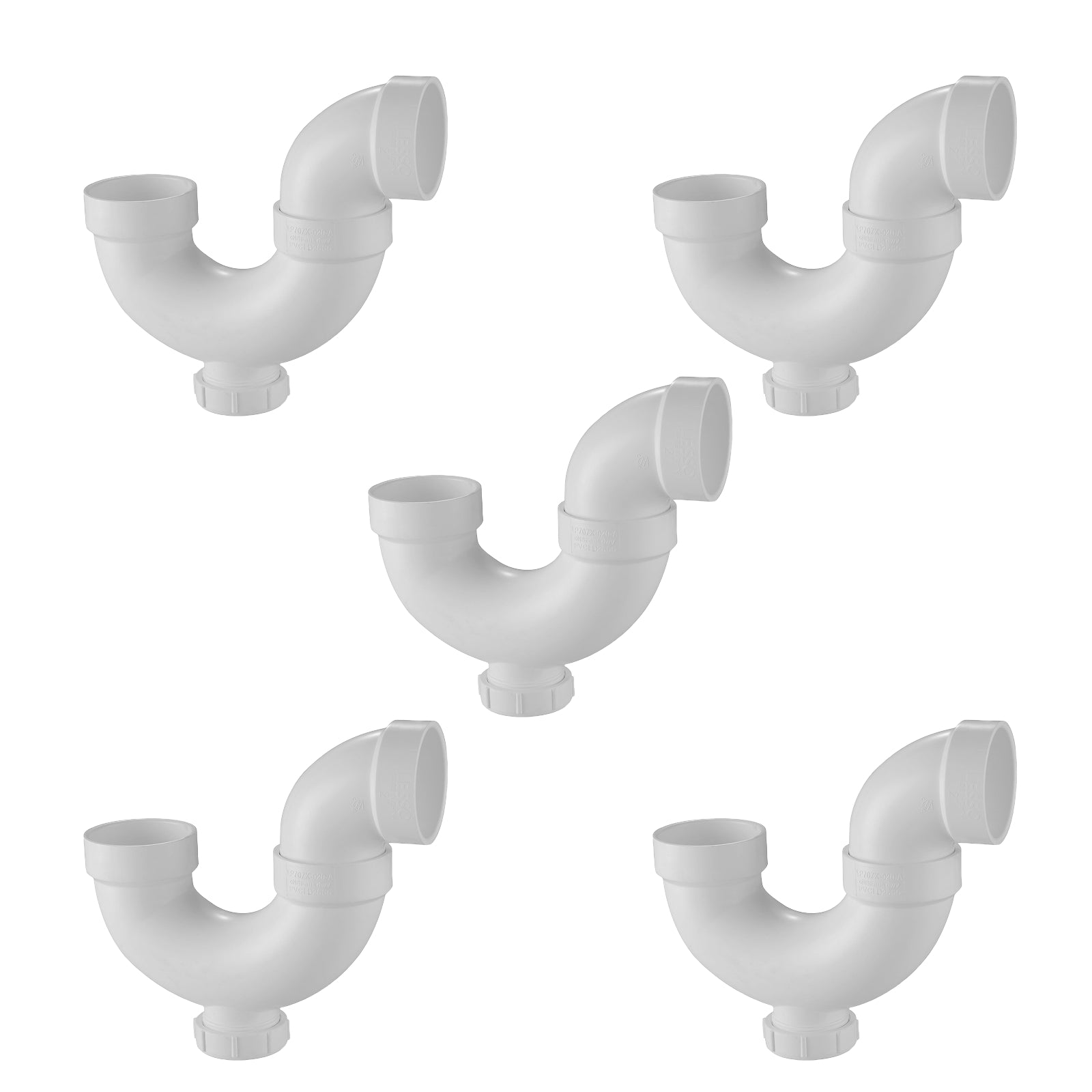 PVC DWV P-Trap w/ Cleanout (H x H) - Pick Size to Add