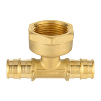 pex a expansion 1/2" pex 1/2" pex 3/4" female threaded f1906 tee (lead free)