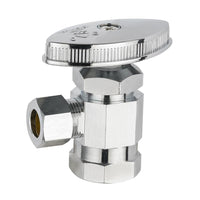 1/2" fip 3/8" od compr. angle stop valve, multi turn (lead free)