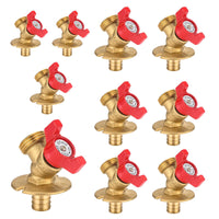 10 Pcs 1/2" PEX Crimp x 3/4" NH, PEX Sillcock, Red