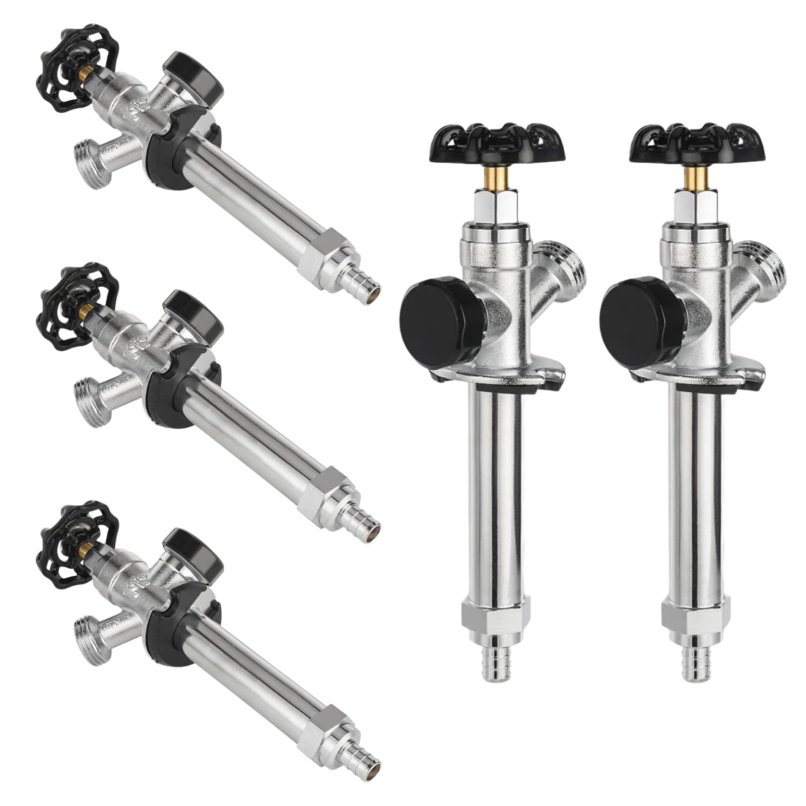 1 2 pex crimp x 3 4 hose bibb anti siphon frost free sillcock 10