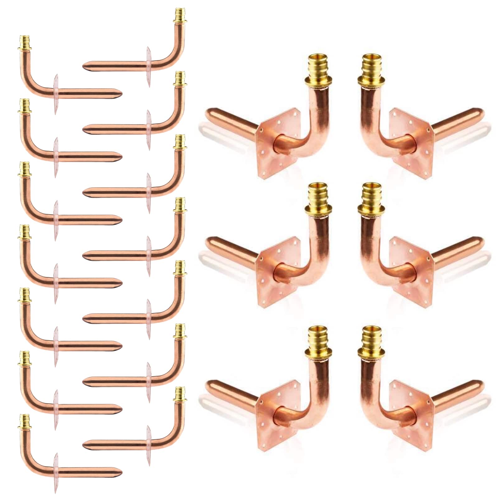 pex a expansion copper stub with wall flange 9