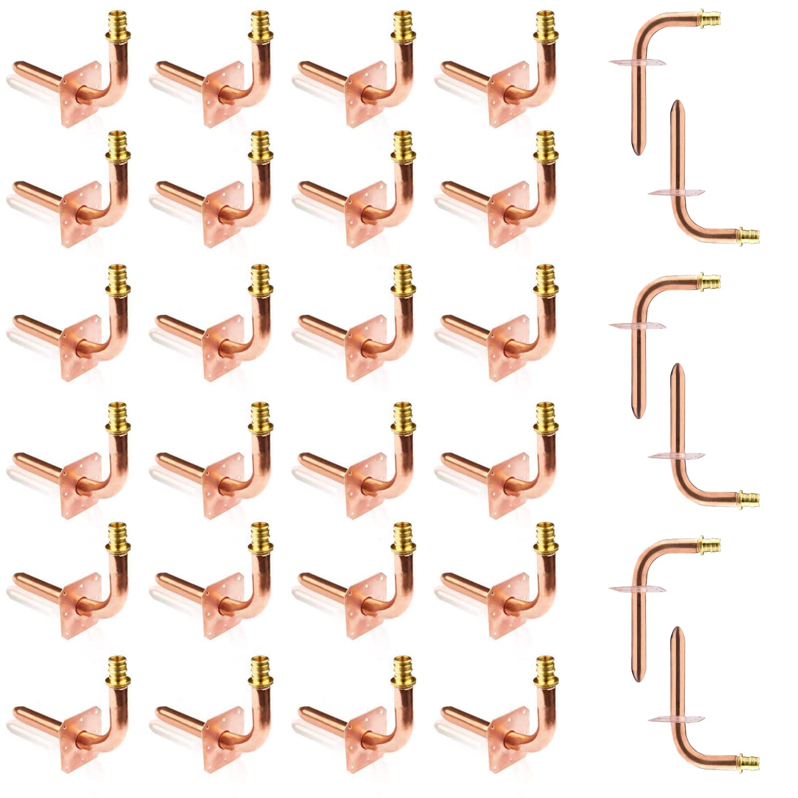 pex a expansion copper stub with wall flange 10