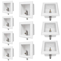 10-Pack 1/2" PEX Expansion (F1960) Inlet, Toilet Outlet Box, 3/8" OD Compression Outlet