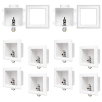 10-Pack 1/2" Push fit Inlet, Toilet Outlet Box, with Installed 1/4 Turn Ball Valve