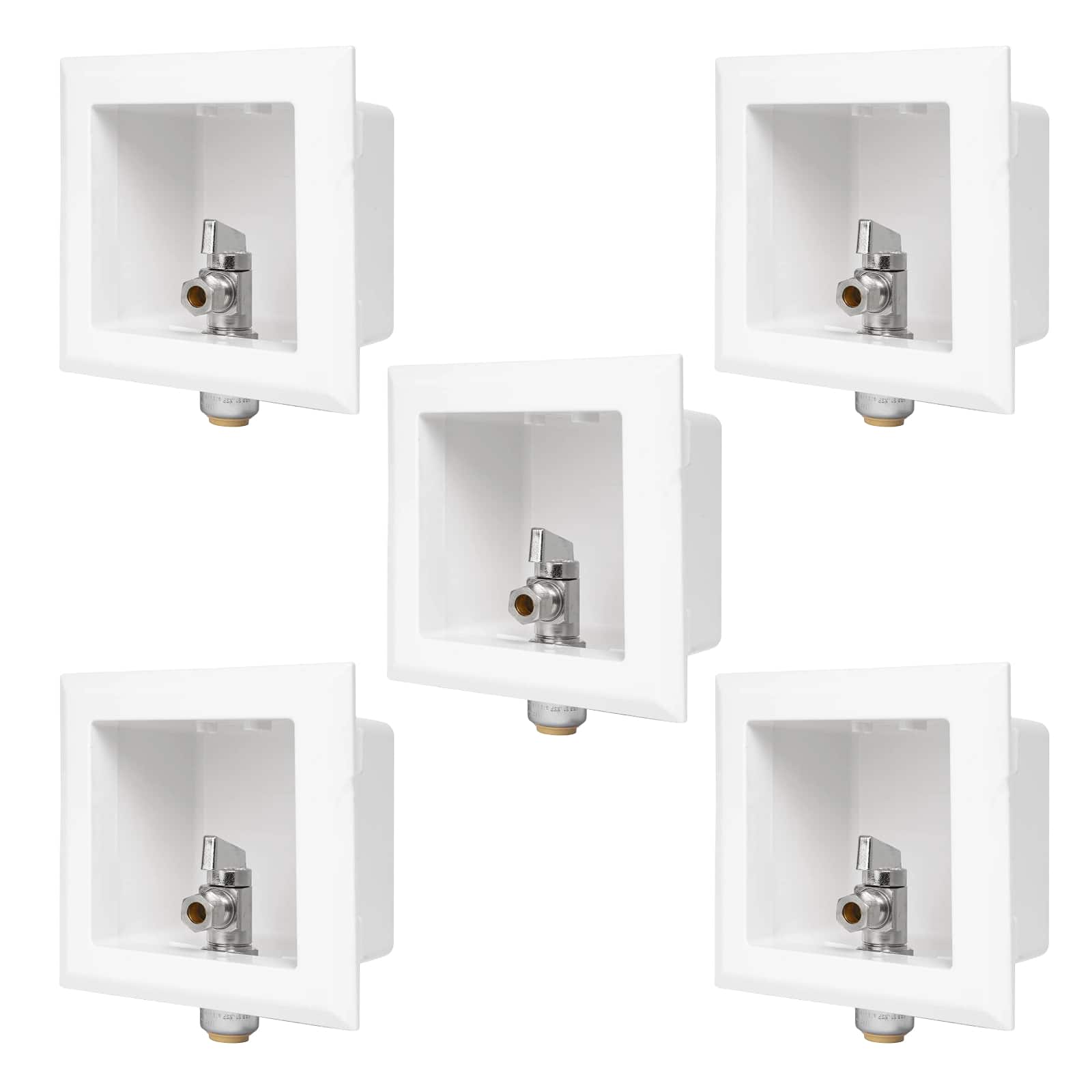 push fit inlet toilet outlet box with installed turn ball valve 6