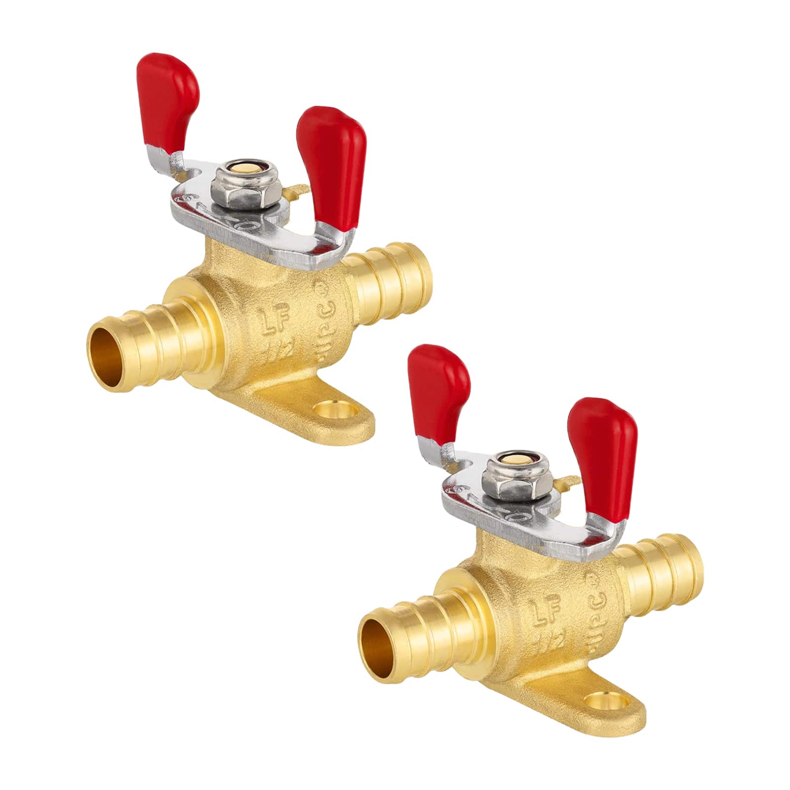 pex crimp drop ear butterfly ball valve lead free 5