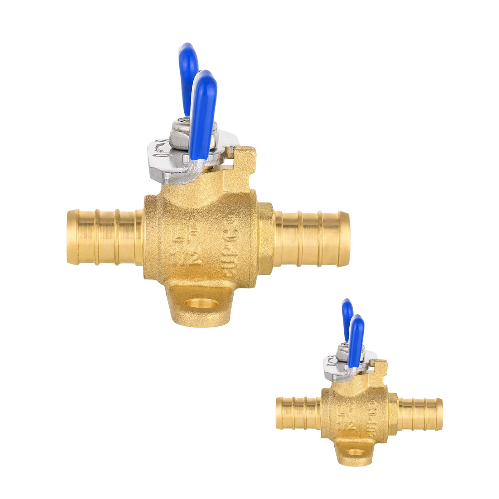 pex crimp drop ear butterfly ball valve lead free 10