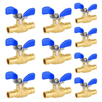 10-Pack 3/4" PEX-A Expansion Butterfly Ball Valve, Blue (Lead Free)
