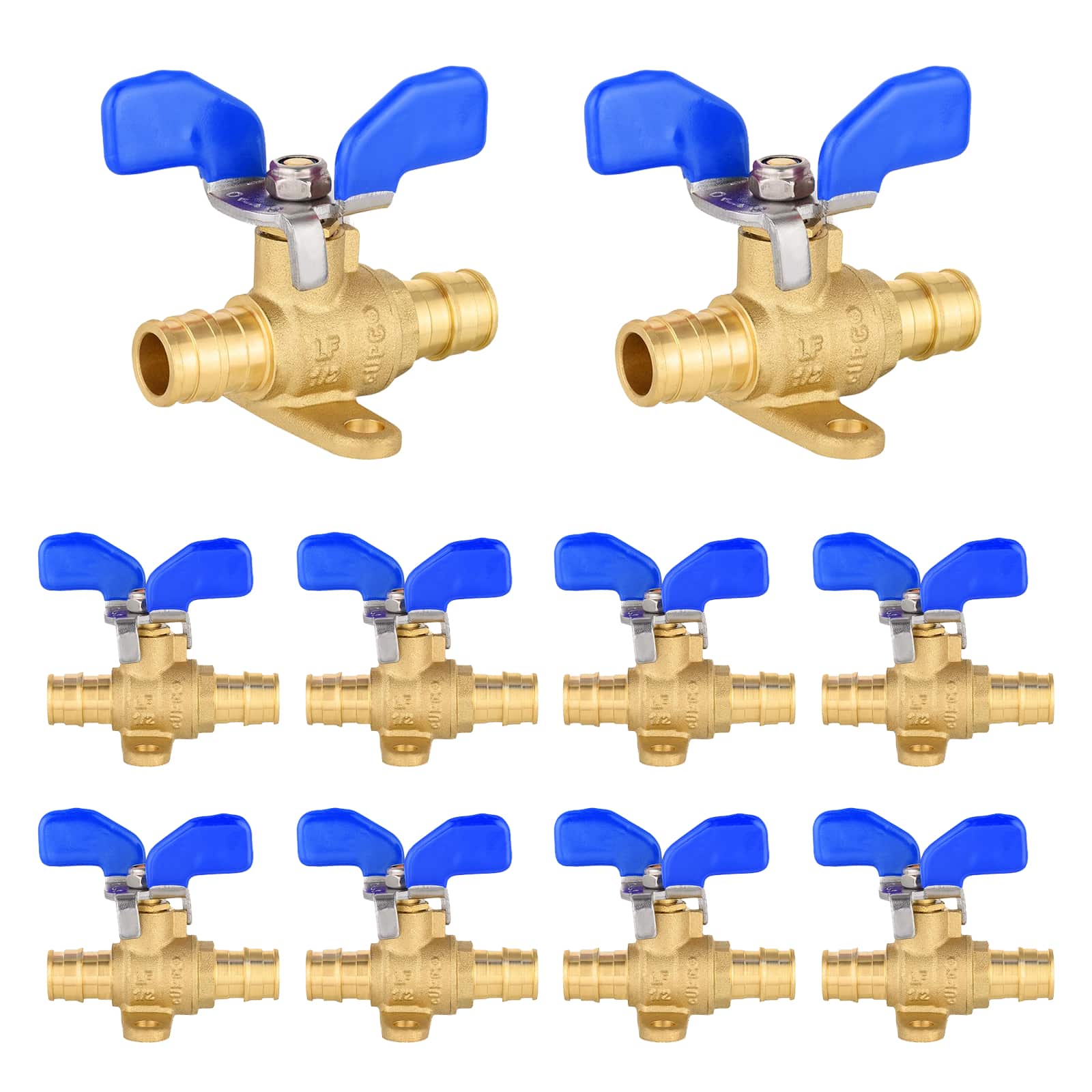 pex a expansion butterfly valve w drop ear lead free pick size to add 6