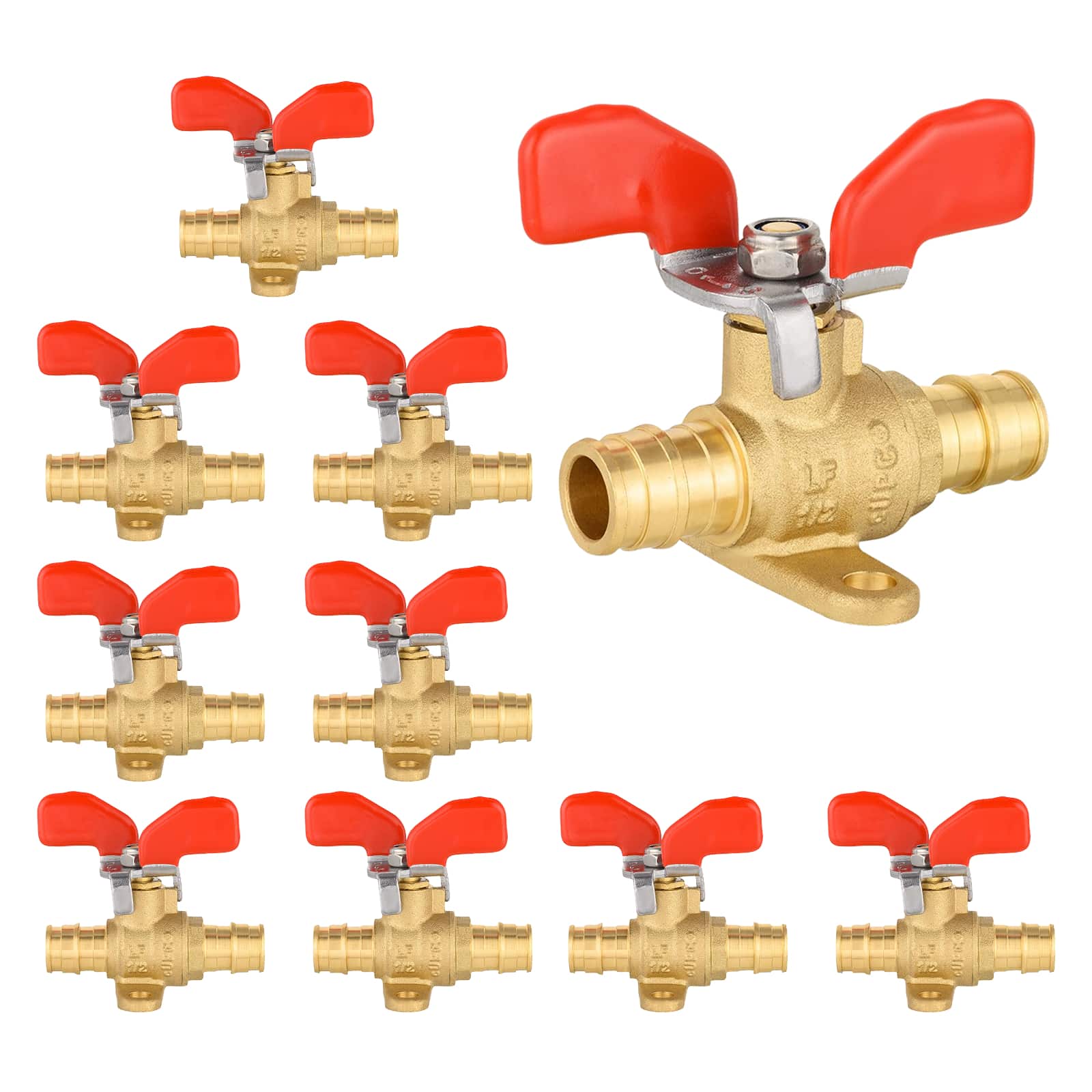 pex a expansion butterfly valve w drop ear lead free pick size to add 10