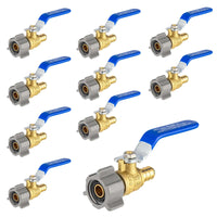 10 pcs pex-b crimp 1/2" 1/2" female npt swivel ball valve