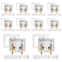 10 pcs 1/2" pex crimp (f1807) inlet, washing machine outlet box, with stainless steel water hammer arrestor
